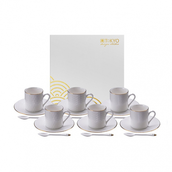 Набор из 6 кофейных пар+ ложка чайная