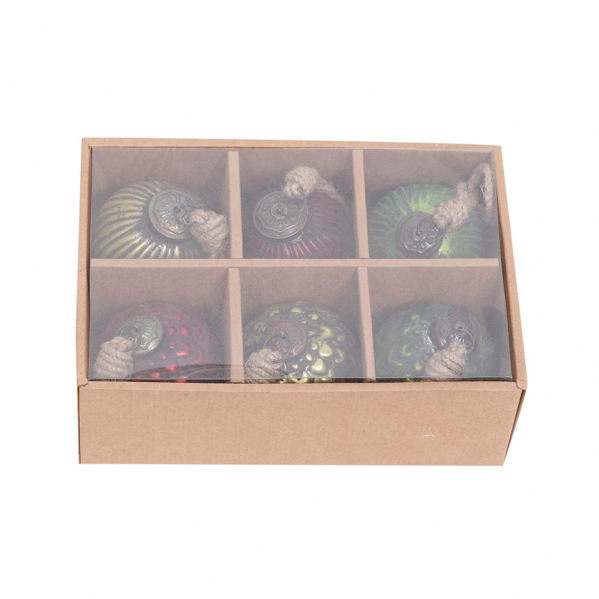 Набор елочных игрушек из 6 штук